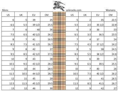 burberry size chart uk|Burberry dress size chart.